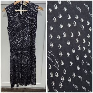 Issa London Silk Jersey Sleeveless V Neck Midi Dress Size 10, UK 14